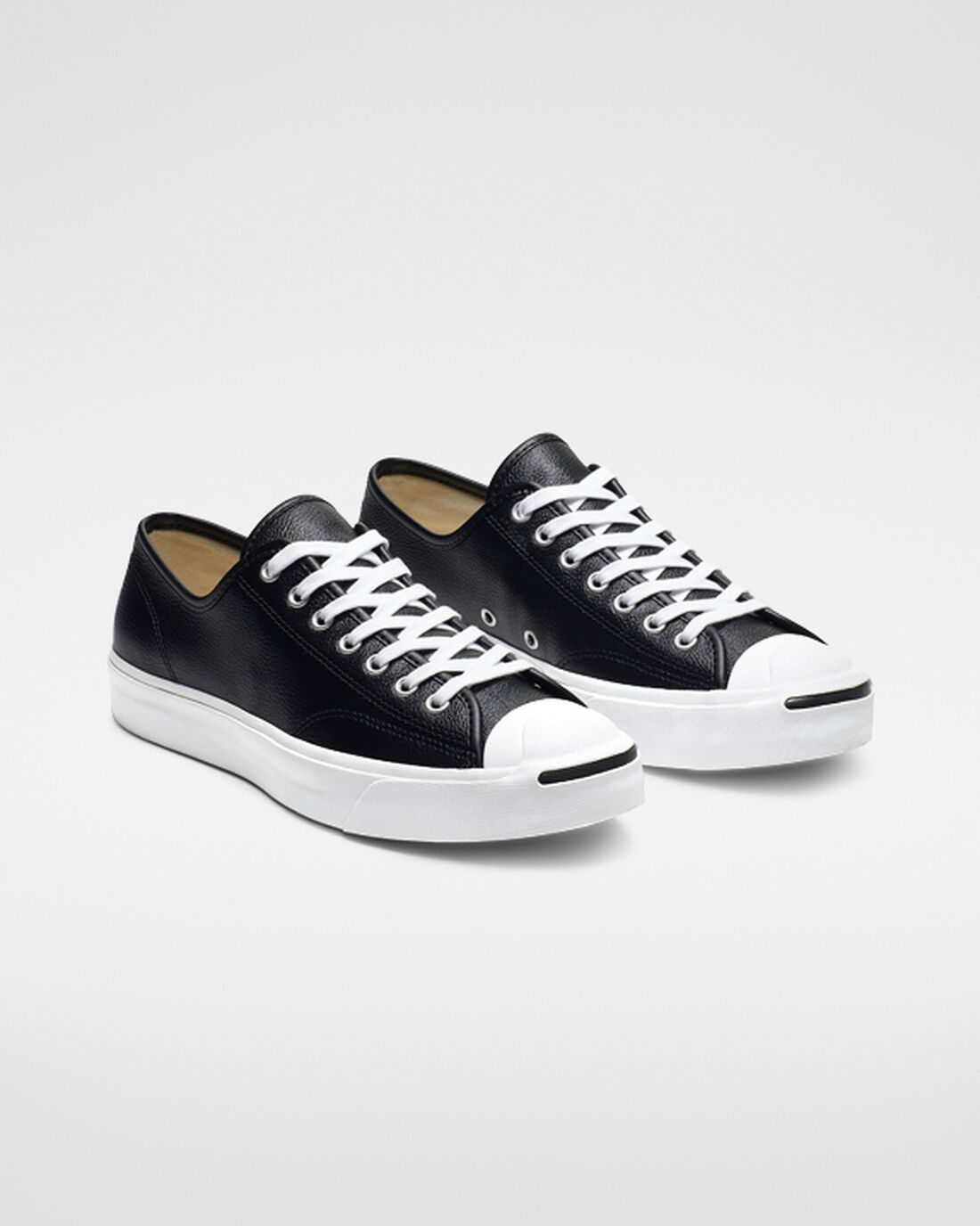 Converse Jack Purcell Bőr Férfi Tornacipő Fekete/Fehér | HU73150