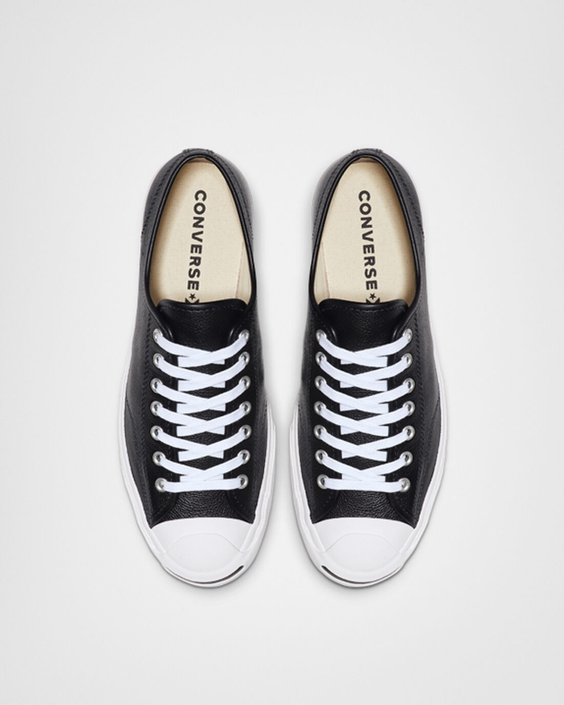 Converse Jack Purcell Bőr Férfi Tornacipő Fekete/Fehér | HU73150