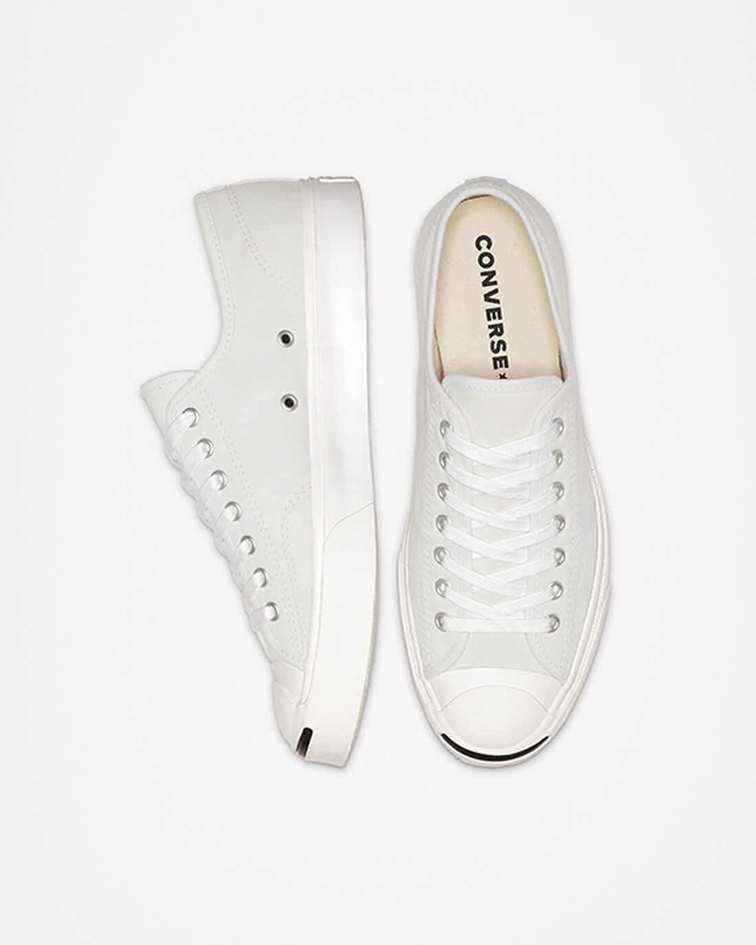 Converse Jack Purcell Vászon Férfi Tornacipő Fehér/Fekete | HU30425