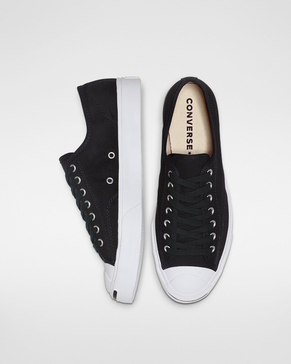 Converse Jack Purcell Vászon Férfi Tornacipő Fekete/Fehér/Fekete | HU37410