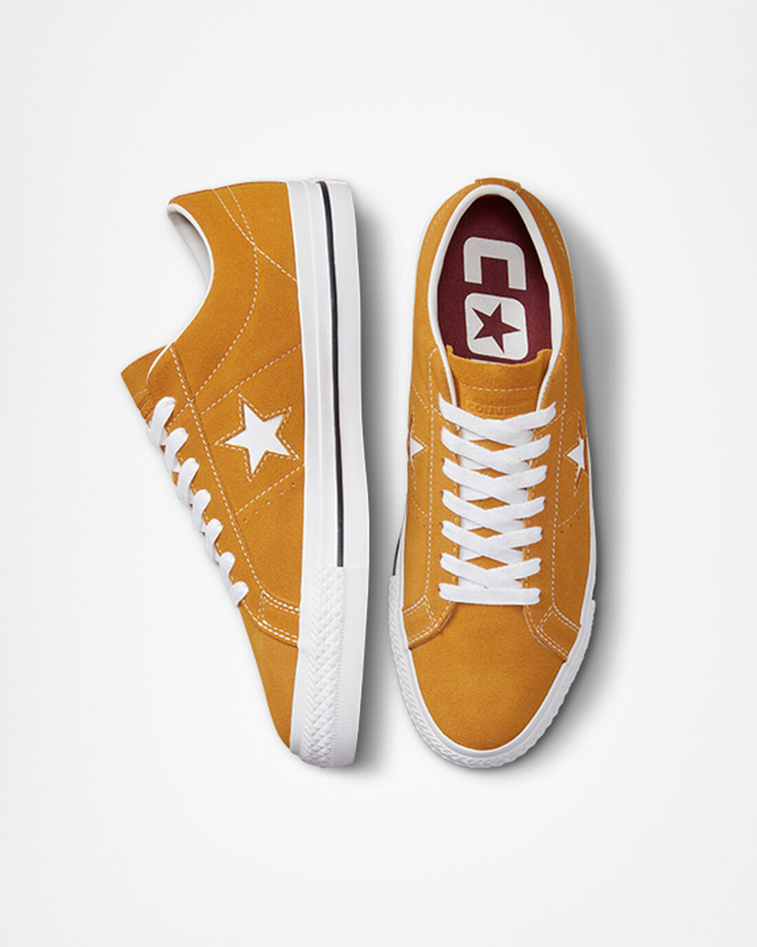 Converse One Star Pro Férfi Deszkás Cipő Arany Narancssárga/Fehér/Fekete | HU42890