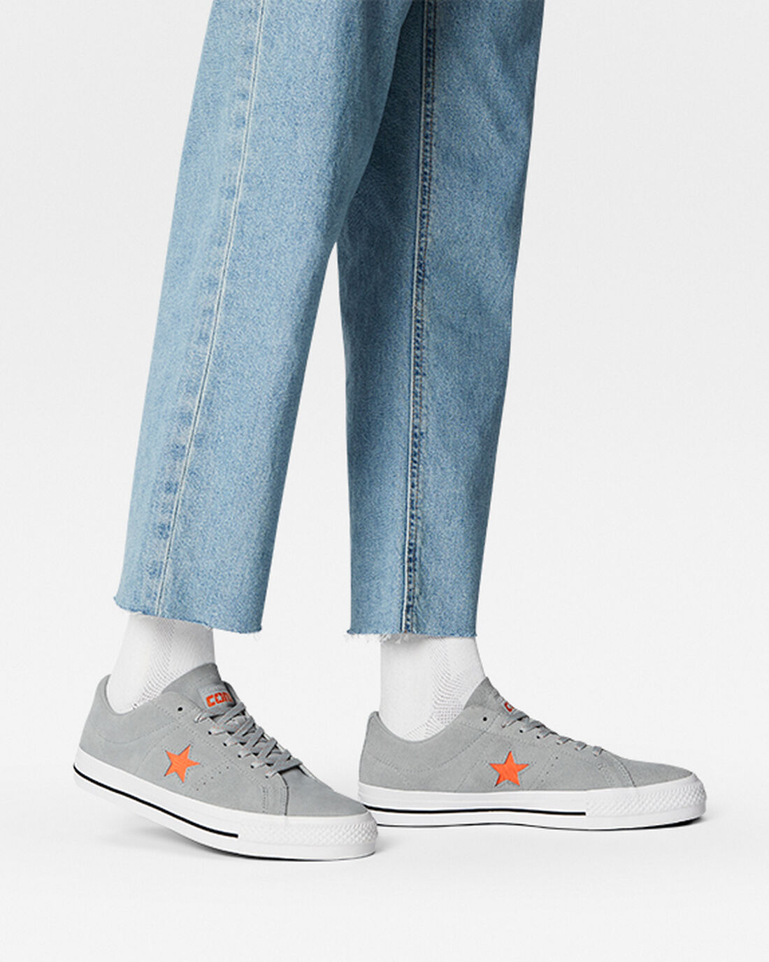 Converse One Star Pro Férfi Deszkás Cipő Szürke/Narancssárga/Fehér | HU64531