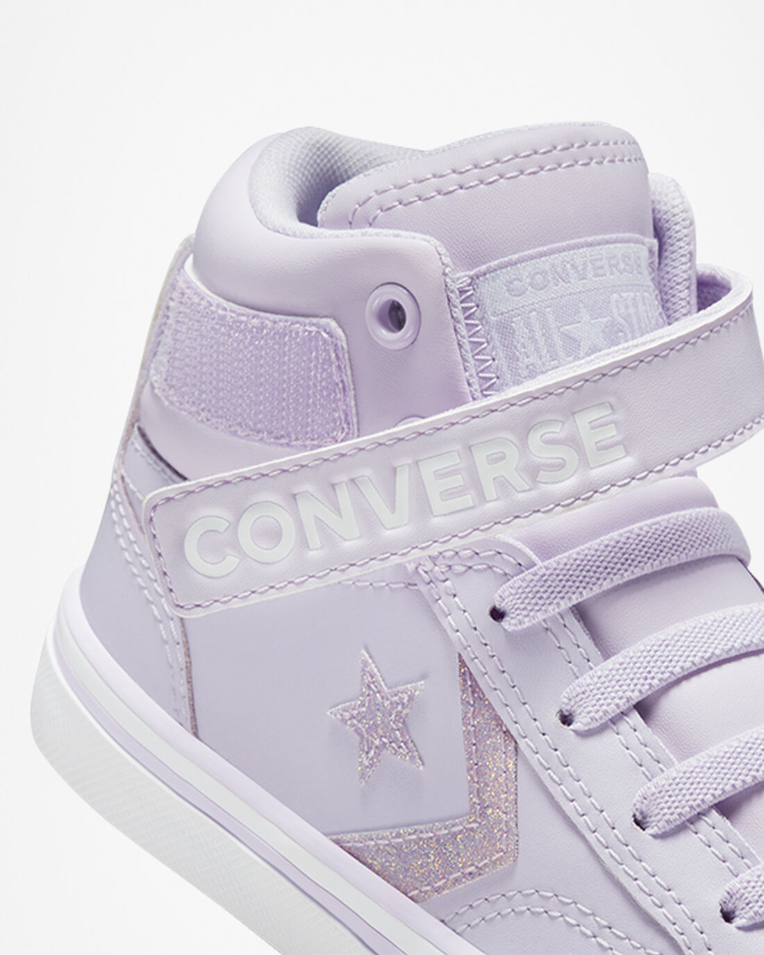 Converse Pro Blaze Pántos Easy-On Glitter Lány Magasszárú Cipő Lila/Lila | HU06347