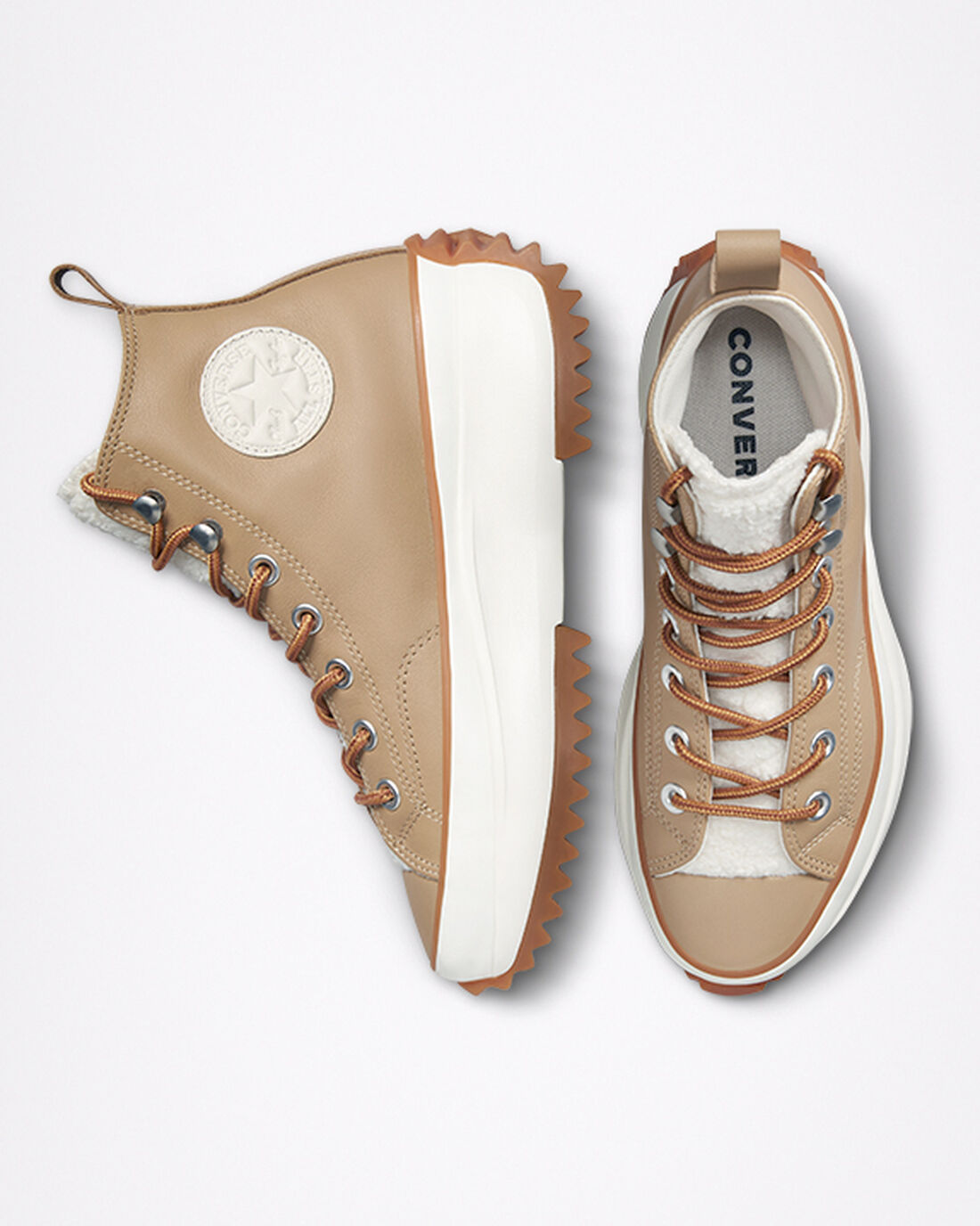 Converse Run Star Hike Női Magasszárú Cipő Khaki/Barna | HU17842