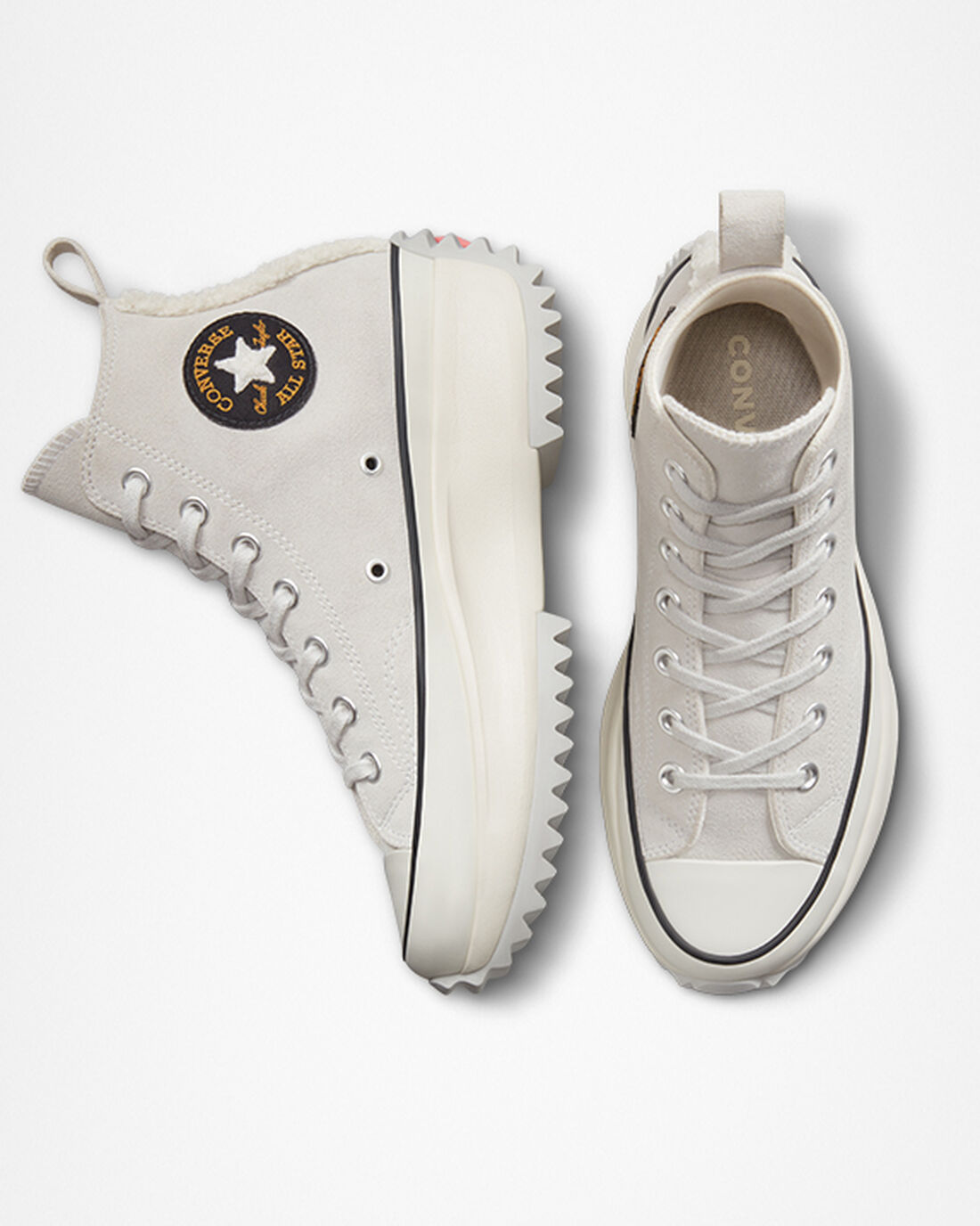 Converse Run Star Hike Sherpa Trim Férfi Magasszárú Cipő Szürke/Fekete | HU68750