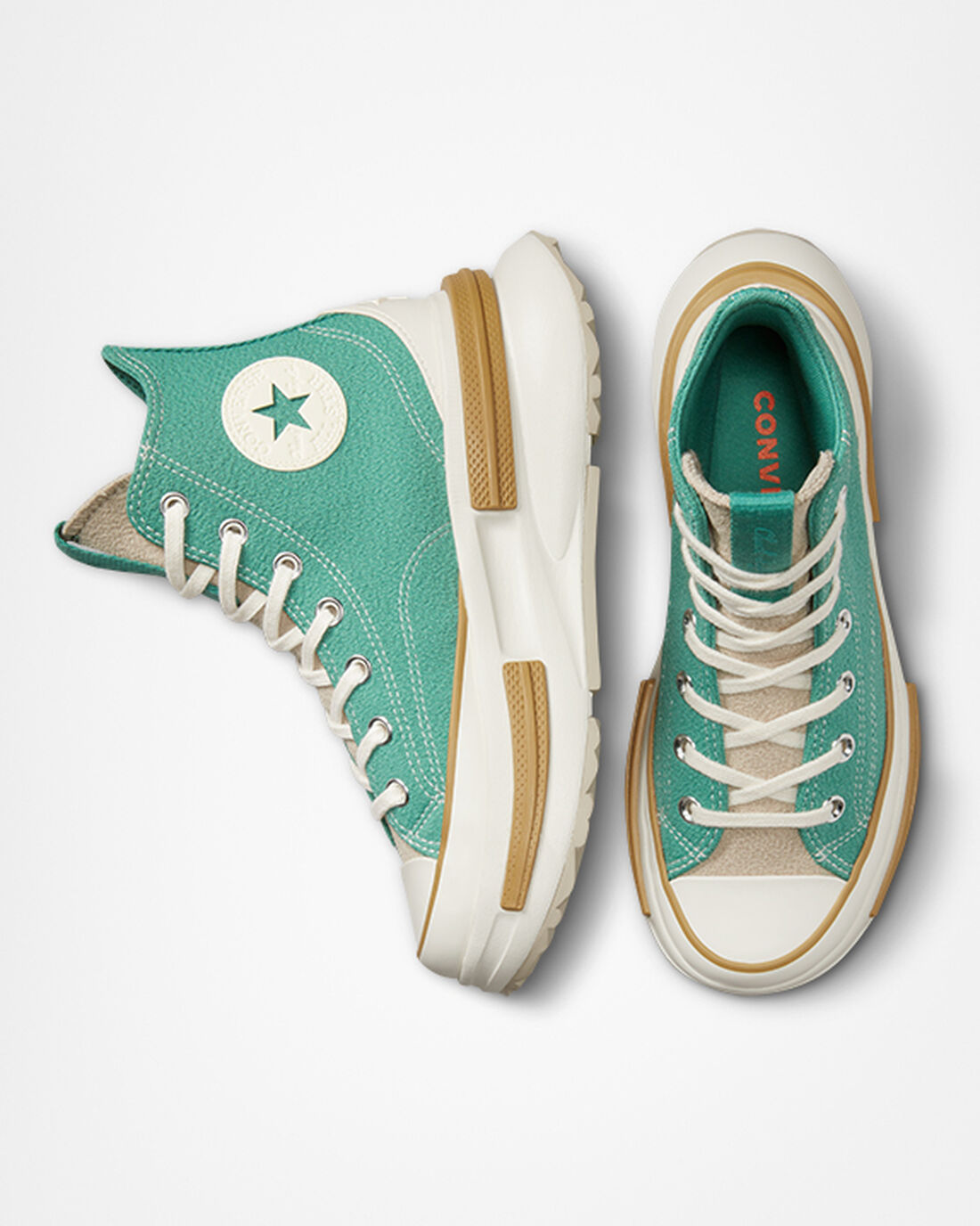 Converse Run Star Legacy CX Textured Női Magasszárú Cipő Zöld | HU21689