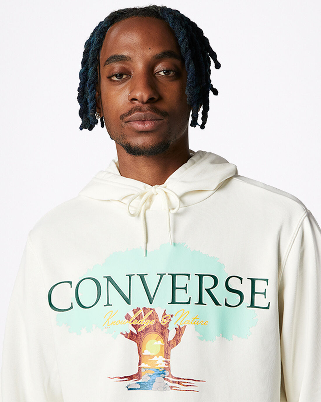 Converse Tree of Life Pullover Férfi Kapucnis Pulóver Bézs | HU52137