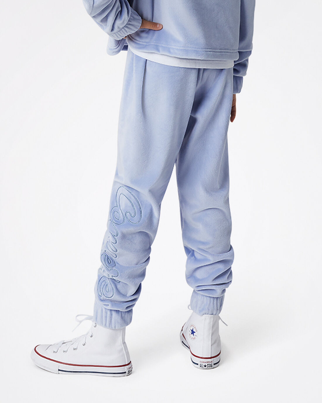 Converse Velour Jogger Lány Nadrág Kék | HU76914