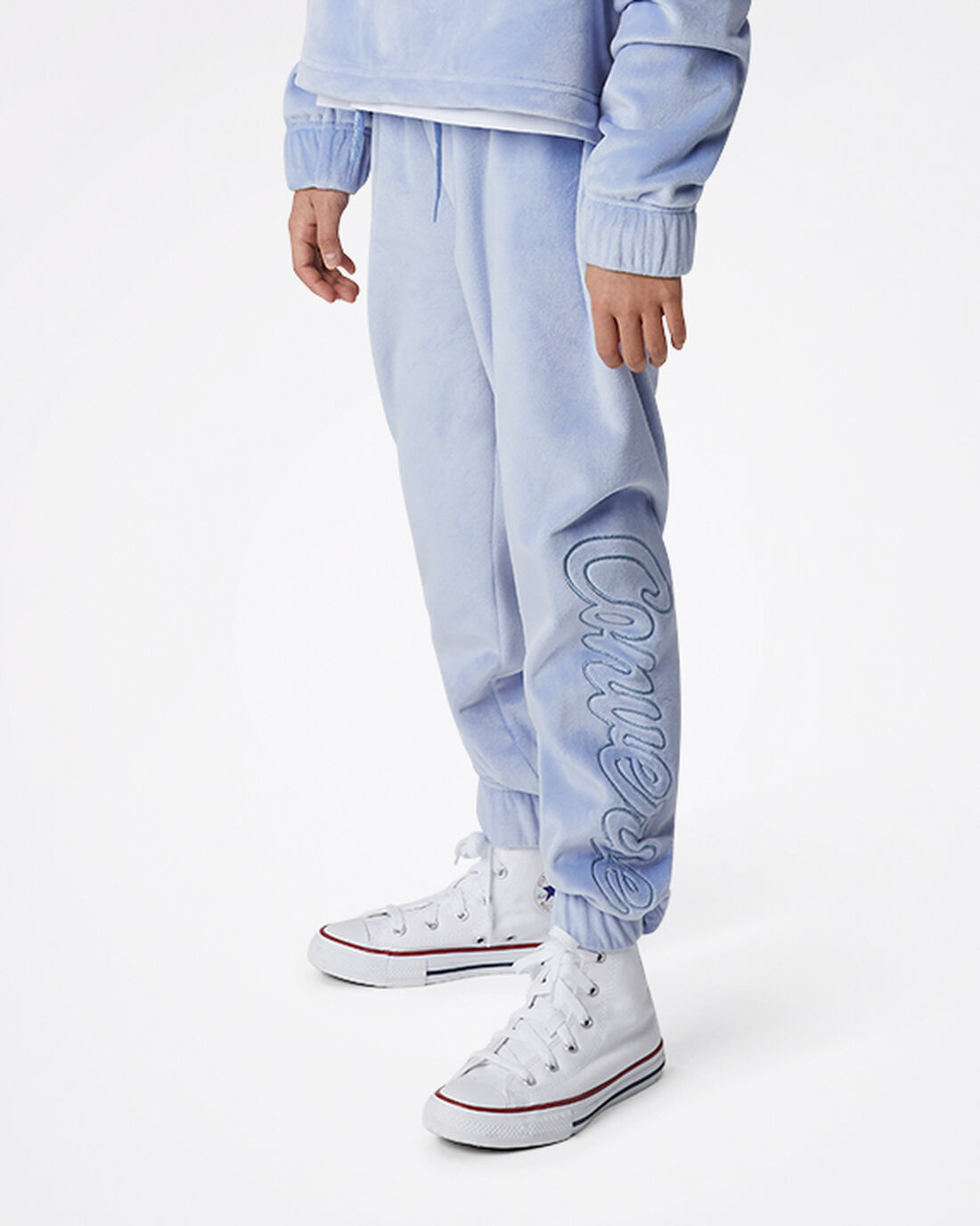 Converse Velour Jogger Lány Nadrág Kék | HU76914