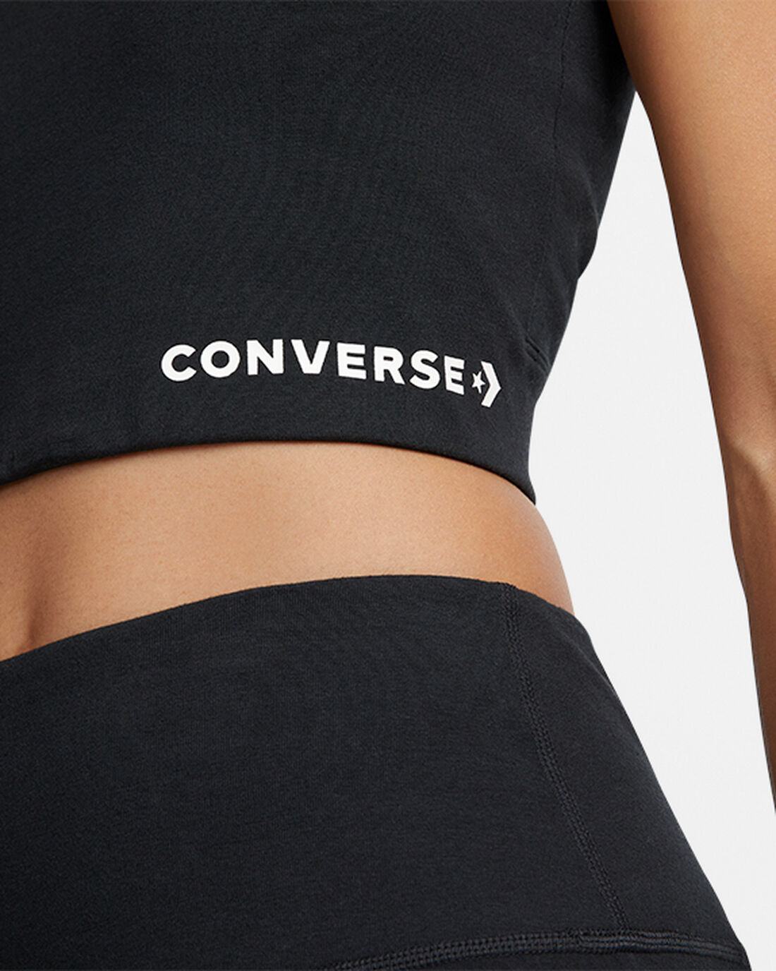 Converse Wordmark Bra Top Női Sportmelltartó Fekete | HU20749