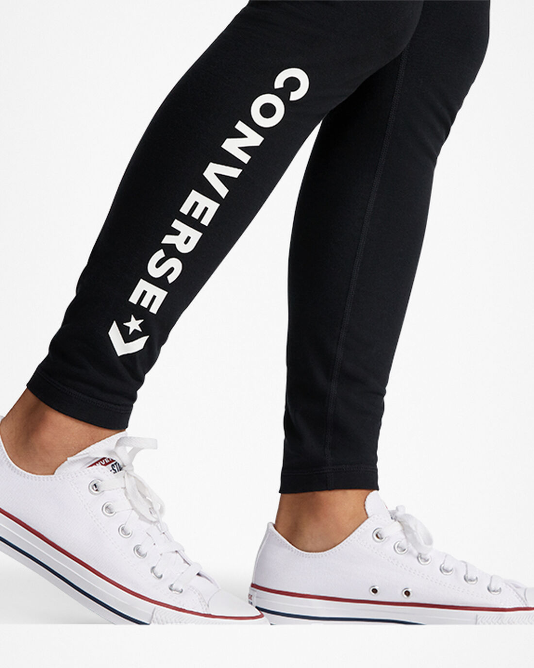 Converse Wordmark Legging Női Nadrág Fekete | HU61593