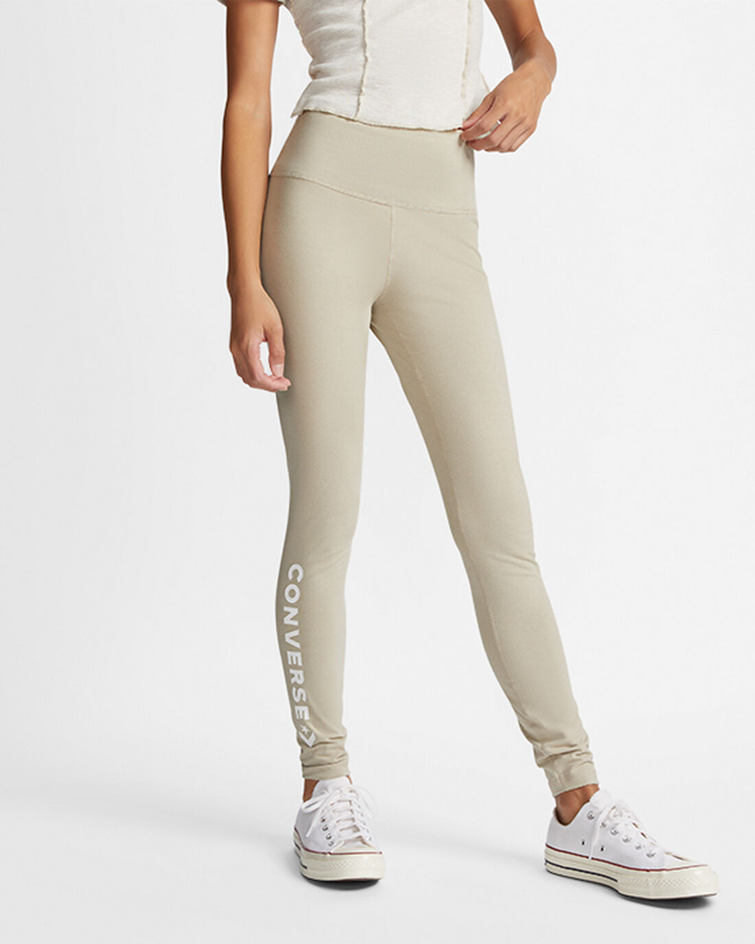 Converse Wordmark Legging Női Nadrág Szürke | HU41736