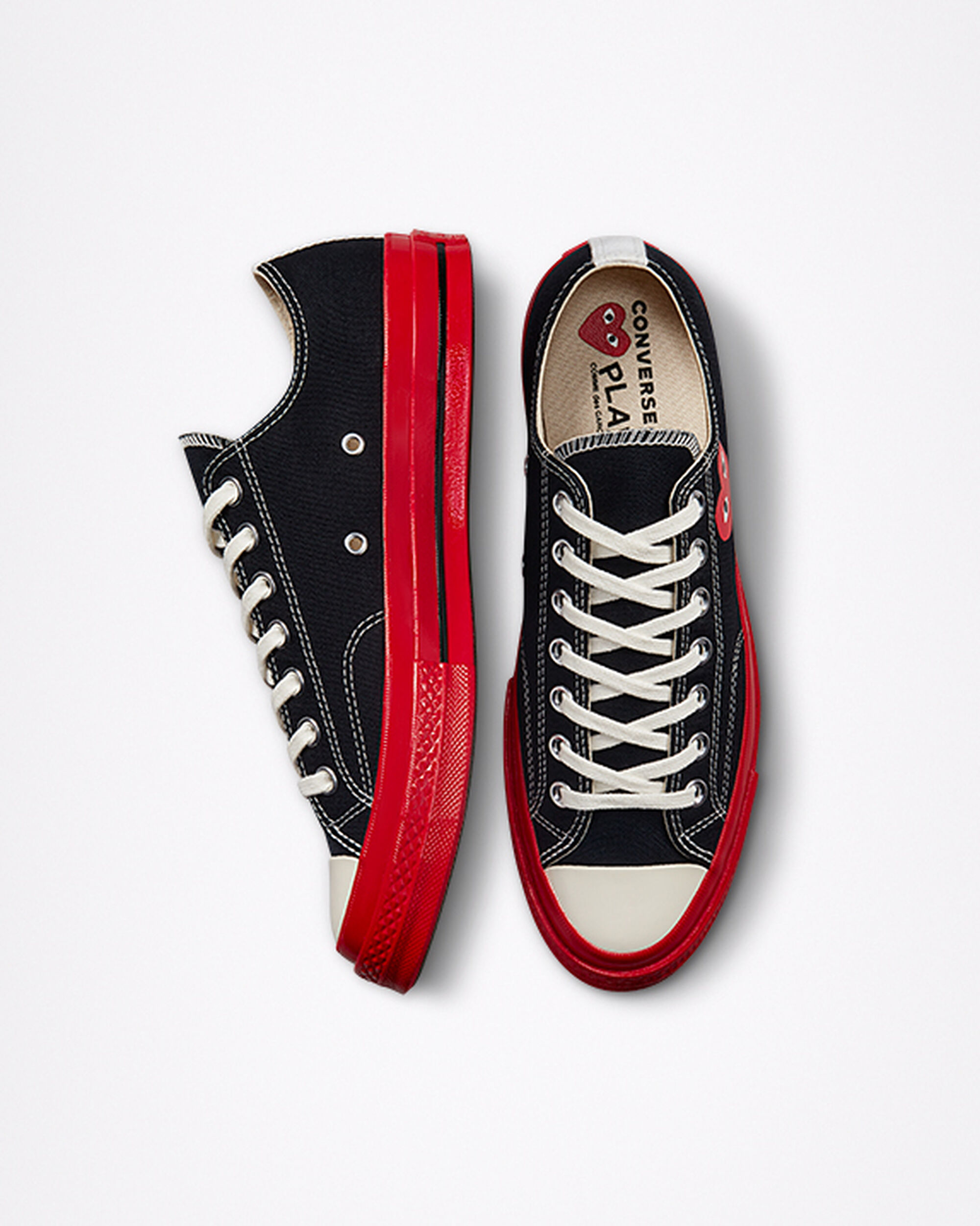 Converse x Comme des Garçons PLAY Chuck 70 Női Tornacipő Fekete/Piros | HU02461