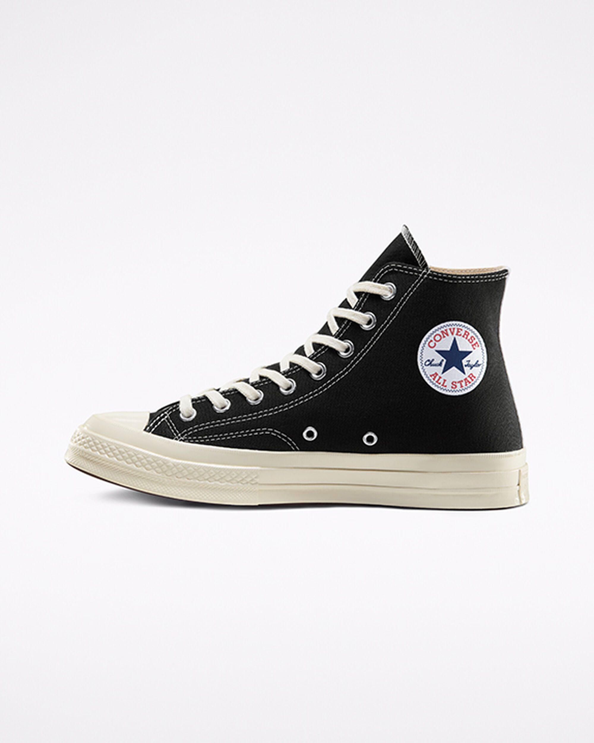 Converse x Comme des Garçons PLAY Chuck 70 Női Magasszárú Cipő Fekete/Fehér/Piros | HU07563