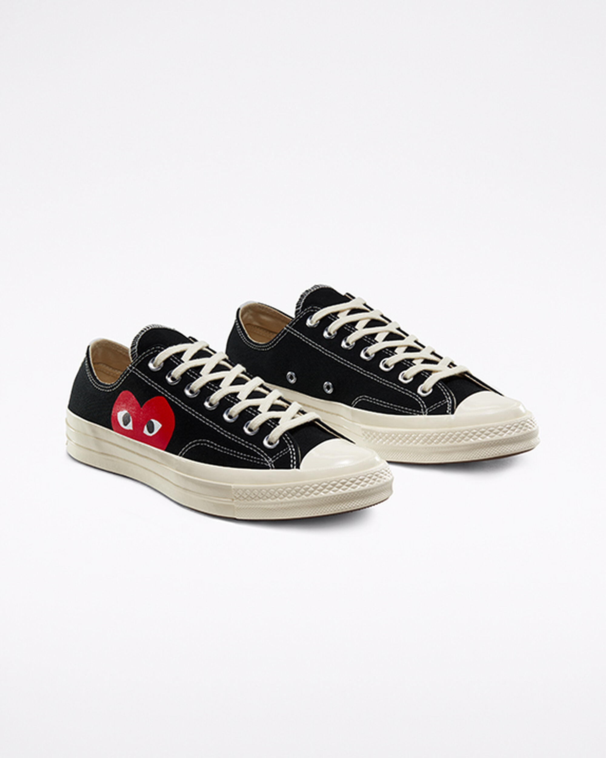 Converse x Comme des Garçons PLAY Chuck 70 Női Tornacipő Fekete/Fehér/Piros | HU17083