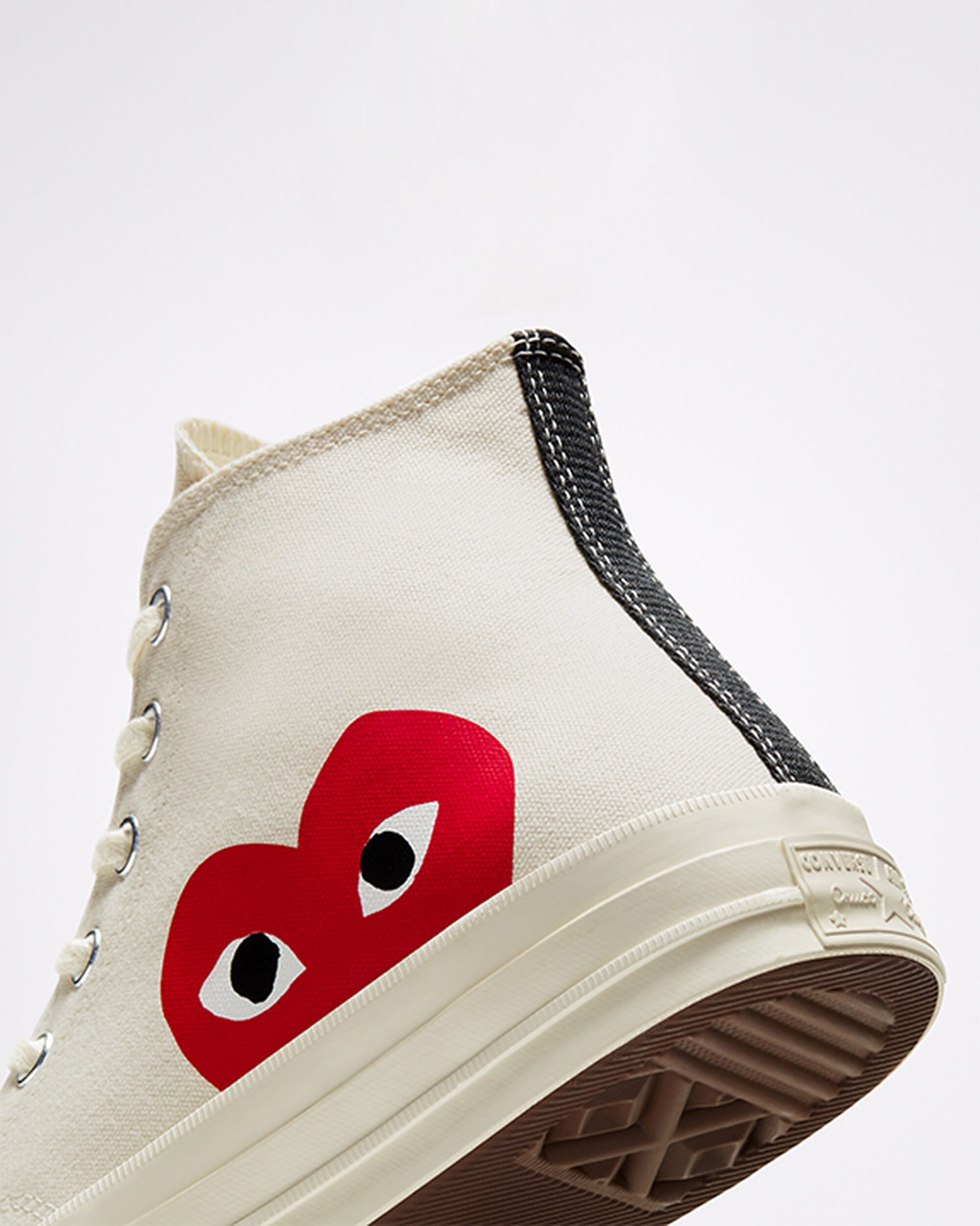 Converse x Comme des Garçons PLAY Chuck 70 Férfi Magasszárú Cipő Fehér/Piros | HU26531