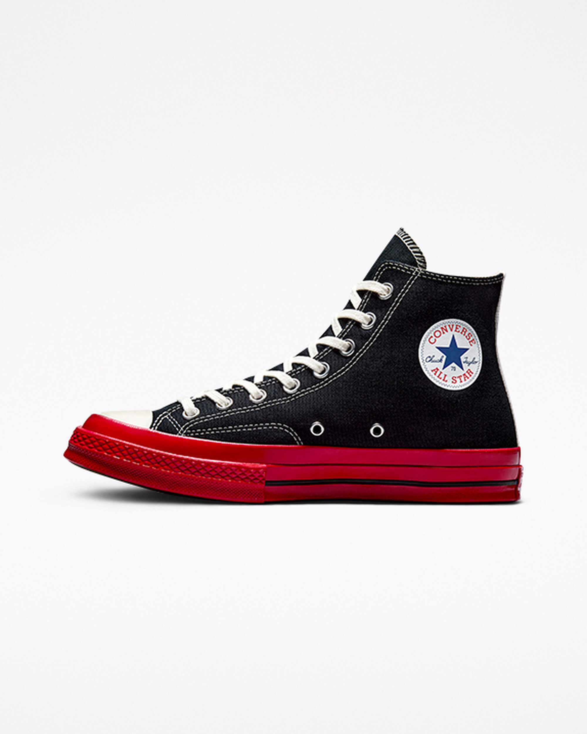 Converse x Comme des Garçons PLAY Chuck 70 Női Magasszárú Cipő Fekete/Piros | HU42039