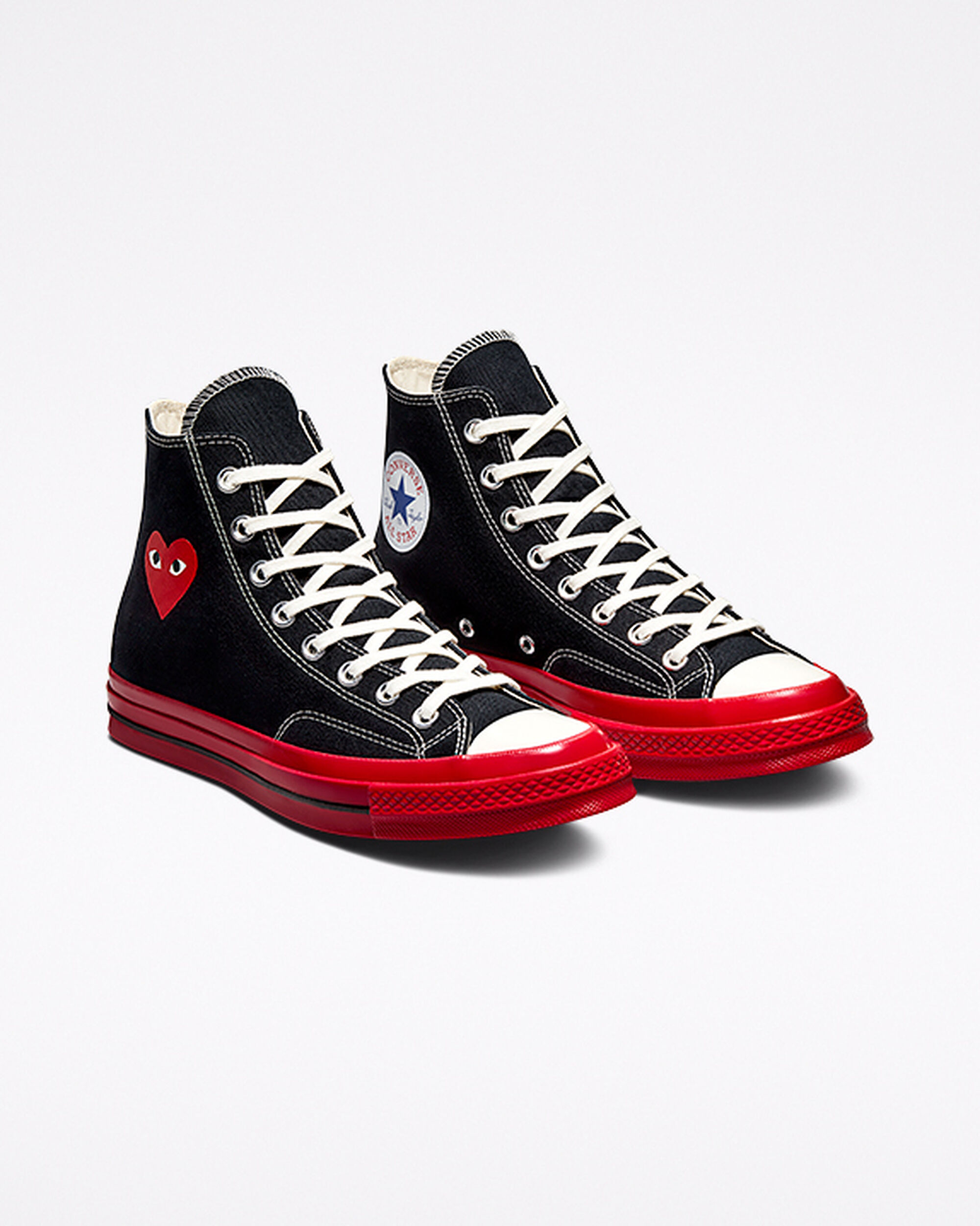 Converse x Comme des Garçons PLAY Chuck 70 Női Magasszárú Cipő Fekete/Piros | HU42039