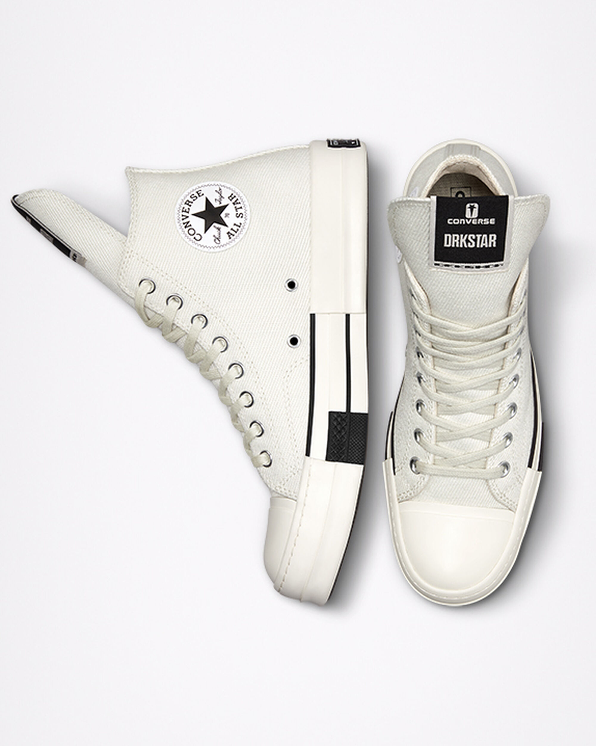 Converse x DRKSHDW DRKSTAR Chuck 70 Férfi Magasszárú Cipő Fehér/Fekete | HU10938