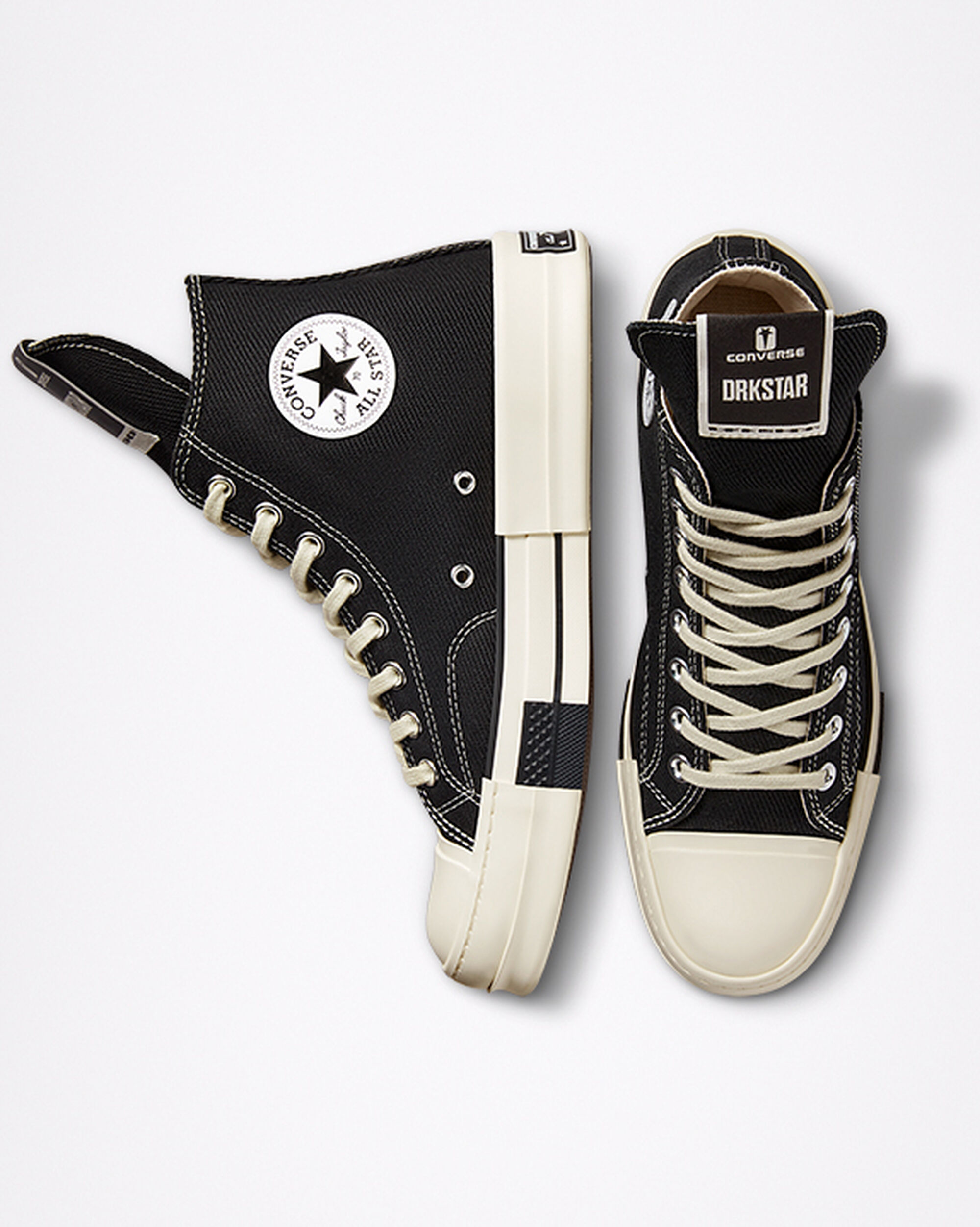 Converse x DRKSHDW DRKSTAR Chuck 70 Férfi Magasszárú Cipő Fekete | HU89627