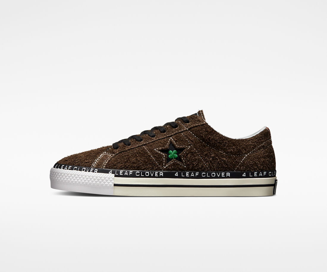 Converse x Patta Four-Leaf Clover One Star Pro Női Tornacipő Olivazöld/Fehér | HU14275