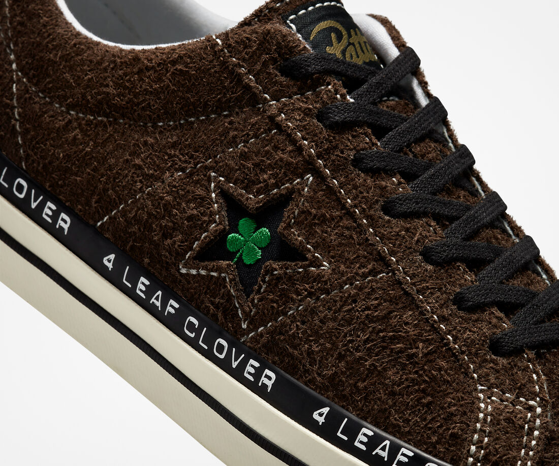 Converse x Patta Four-Leaf Clover One Star Pro Női Tornacipő Olivazöld/Fehér | HU14275