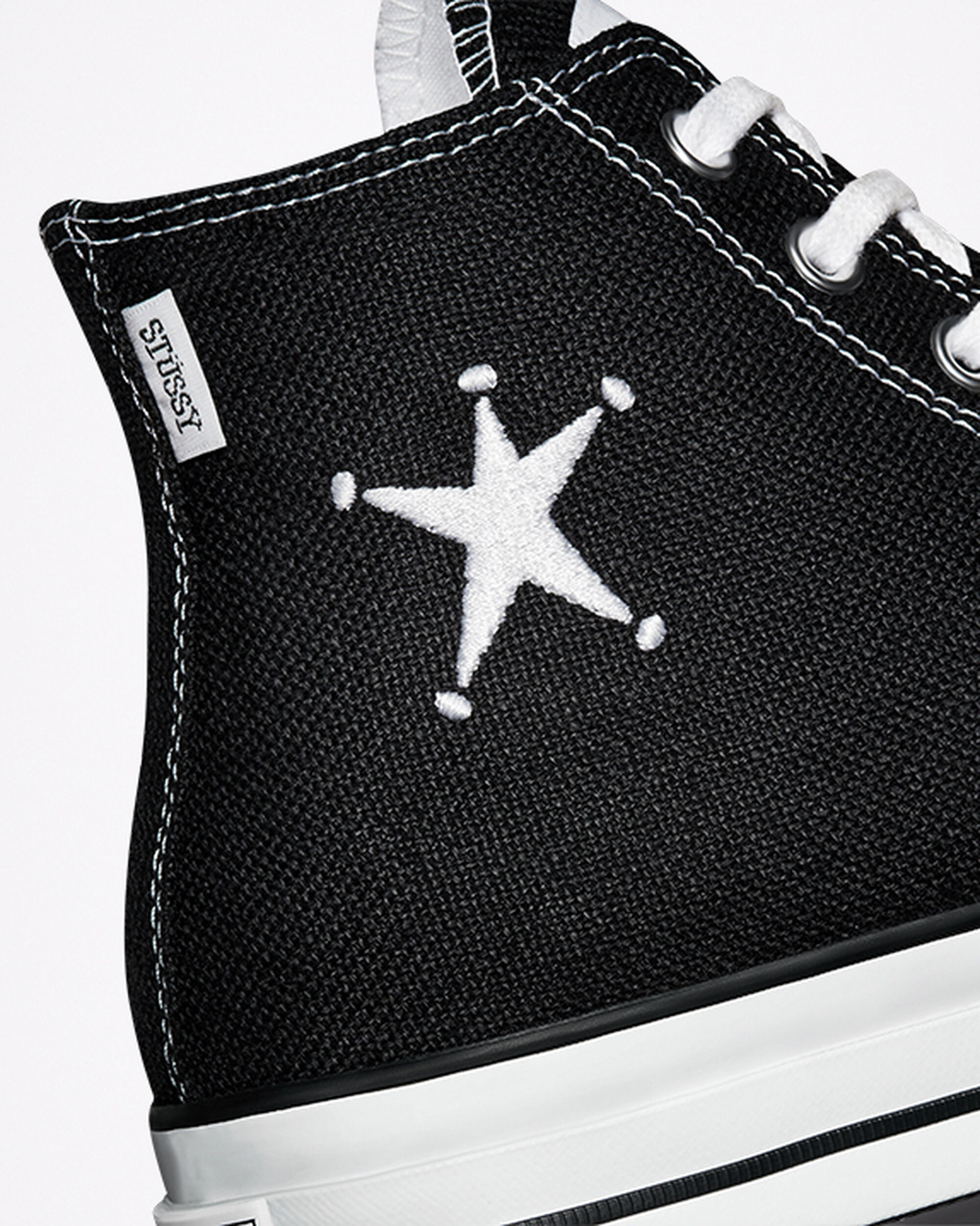 Converse x Stüssy Chuck 70 Női Magasszárú Cipő Fekete/Fehér/Fekete | HU13850